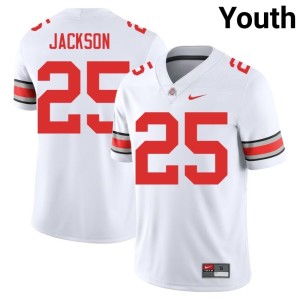 Youth Game White Go Bucks #25 College Football Bo Jackson Jersey 648024-635