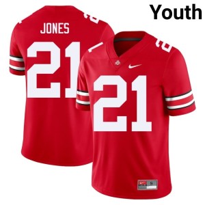 Youth Brenten Jones Scarlet The Buckeyes College Football #21 Replica Jersey 309930-422