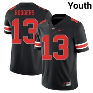 Youth College Football Ohio State Bryson Rodgers #13 Official Blackout Jerseys 202099-241