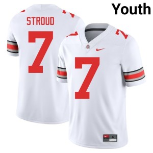 Youth #7 C.J. Stroud University Ohio State White College Football Jersey 410220-450