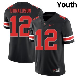 Youth Embroidery College Football Blackout CJ Donaldson OSU #12 Jerseys 860852-845