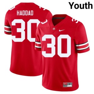 Youth Scarlet College Football Cody Haddad OSU #30 Game Jerseys 104849-323