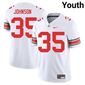 Youth College Football High School #35 White Collin Johnson Buckeye Nation Jersey 622557-594