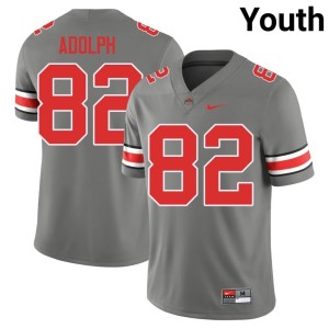 Youth College Football Ohio State Grey David Adolph Replica #82 Jersey 323753-433