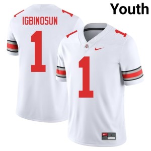 Youth Game College Football White The Fighting Buckeyes Davison Igbinosun #1 Jerseys 726853-837