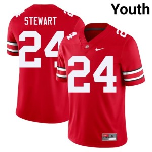 Youth OSU College Football Scarlet Deshawn Stewart #24 University Jersey 332476-959