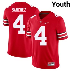 Youth Scarlet #4 OSU Player Devin Sanchez College Football Jersey 265074-343