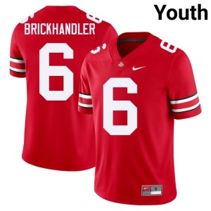 Youth College Football Eli Brickhandler OSU Buckeyes Official #6 Scarlet Jerseys 952693-731