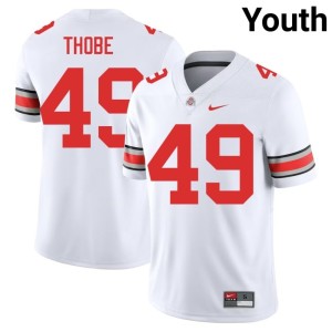Youth College Football #49 Gavin Thobe White Alumni Ohio State Jersey 478918-701