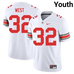 Youth Isaiah West Ohio State Buckeyes College Football White Limited #32 Jersey 639700-292