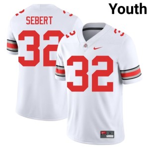 Youth Official White #32 Go Bucks College Football JJ Sebert Jerseys 700692-104
