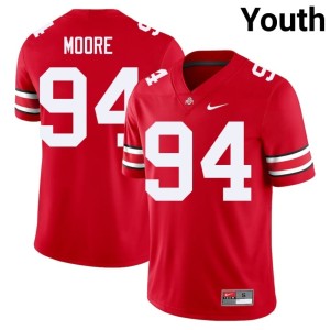 Youth 2025-26 Jason Moore Ohio State College Football Scarlet #94 Jersey 826116-234