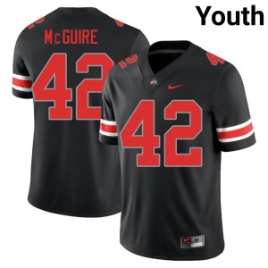 Youth College Football Joe McGuire Ohio State NCAA #42 Blackout Jerseys 626365-121
