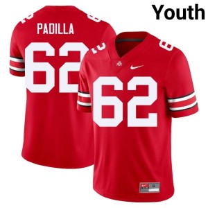 Youth College Football Joshua Padilla Scarlet High School #62 OSU Buckeyes Jersey 697504-434