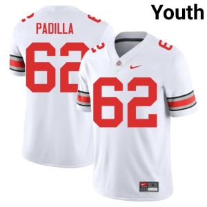Youth White 2025 #62 The Buckeyes Joshua Padilla College Football Jerseys 192513-280