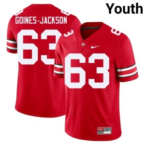 Youth College Football Scarlet Julian Goines-Jackson Limited Ohio State Buckeyes #63 Jerseys 428779-885