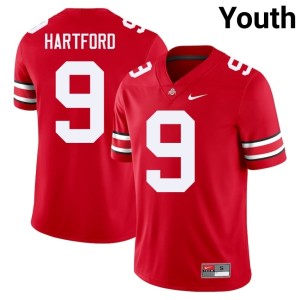 Youth 2025 Malik Hartford Ohio State Scarlet #9 College Football Jerseys 156981-195