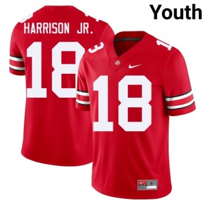 Youth Scarlet Marvin Harrison Jr. College Football Player Ohio State #18 Jerseys 495831-336