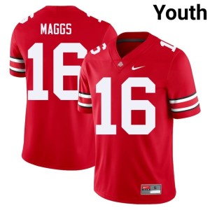 Youth #16 Scarlet Mason Maggs The Fighting Buckeyes College Football NCAA Jerseys 681823-178