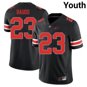 Youth NCAA Blackout College Football Nolan Baudo #23 Ohio State Jersey 745526-817