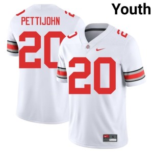 Youth Riley Pettijohn Limited White College Football #20 Ohio State Jerseys 852339-332