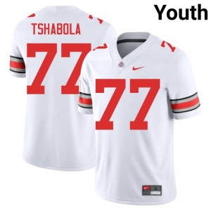 Youth White College Football Tegra Tshabola Replica #77 The Buckeyes Jerseys 514293-984