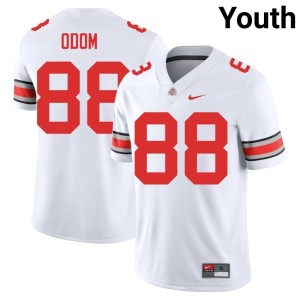 Youth 2025-26 #88 College Football OSU Buckeyes Trajen Odom White Jersey 356137-999