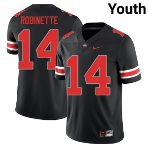 Youth Trey Robinette Blackout College Football The Fighting Buckeyes Limited #14 Jersey 614990-594