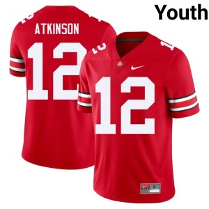 Youth Buckeye Nation High School College Football Beau Atkinson Scarlet #12 Jerseys 471948-843