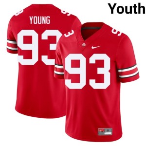 Youth #93 College Football Ohio State Scarlet Brady Young University Jerseys 589066-353