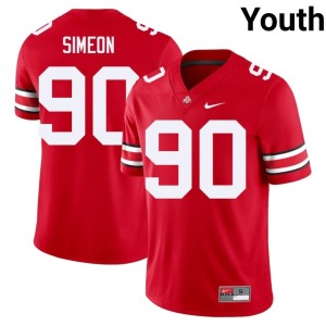 Youth Go Bucks Damari Simeon College Football #90 Scarlet 2025-26 Jerseys 917403-637