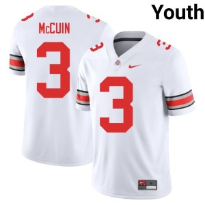 Youth White Devin McCuin #3 2025-26 College Football OSU Buckeyes Jersey 635763-686