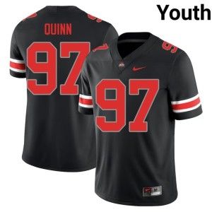 Youth Blackout #97 College Football Player Dre Quinn The Fighting Buckeyes Jersey 970994-511