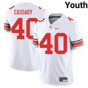 Youth Howard Cassady College Football OSU Buckeyes #40 White Player Jerseys 678543-311