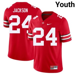 Youth Ohio State Buckeyes Replica #24 Ja'Kobi Jackson College Football Scarlet Jersey 298156-255