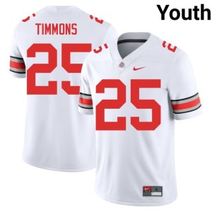 Youth College Football Player OSU White Jay Timmons #25 Jersey 691280-200
