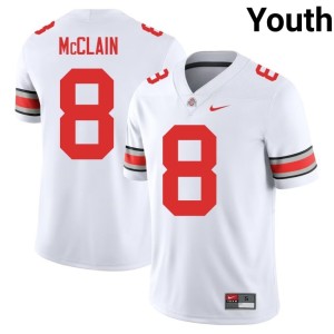 Youth OSU College Football High School White Jaylen McClain #8 Jersey 659365-297