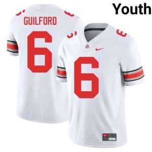 Youth College Football #6 Ohio State High School Jerquaden Guilford White Jersey 236173-927