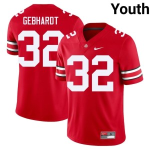 Youth Kaden Gebhardt Player College Football Scarlet #32 Go Bucks Jerseys 687493-610