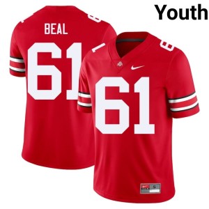 Youth College Football #61 2025-26 Landon Beal Go Bucks Scarlet Jersey 104776-771