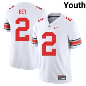 Youth College Football Ohio State Buckeyes White #2 Legend Bey Official Jerseys 322534-850