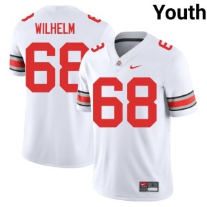 Youth College Football #68 Game Ohio State Buckeyes White Mason Wilhelm Jerseys 966775-953
