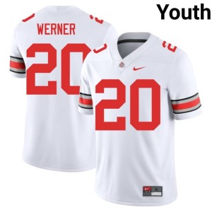 Youth White Pete Werner College Football University #20 Go Bucks Jerseys 227745-401