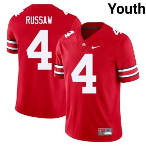 Youth Ohio State College Football Qua Russaw #4 Replica Scarlet Jersey 190656-701