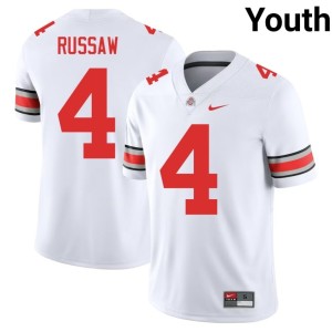 Youth Qua Russaw #4 White Buckeye Nation University College Football Jerseys 944277-306