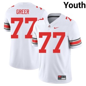 Youth Ohio State #77 Sam Greer College Football Alumni White Jerseys 633286-952