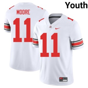 Youth Replica White College Football Terry Moore Ohio State #11 Jersey 318882-639